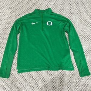 Nike University of Oregon DRI-FIT quarter zip pullover, women’s size medium